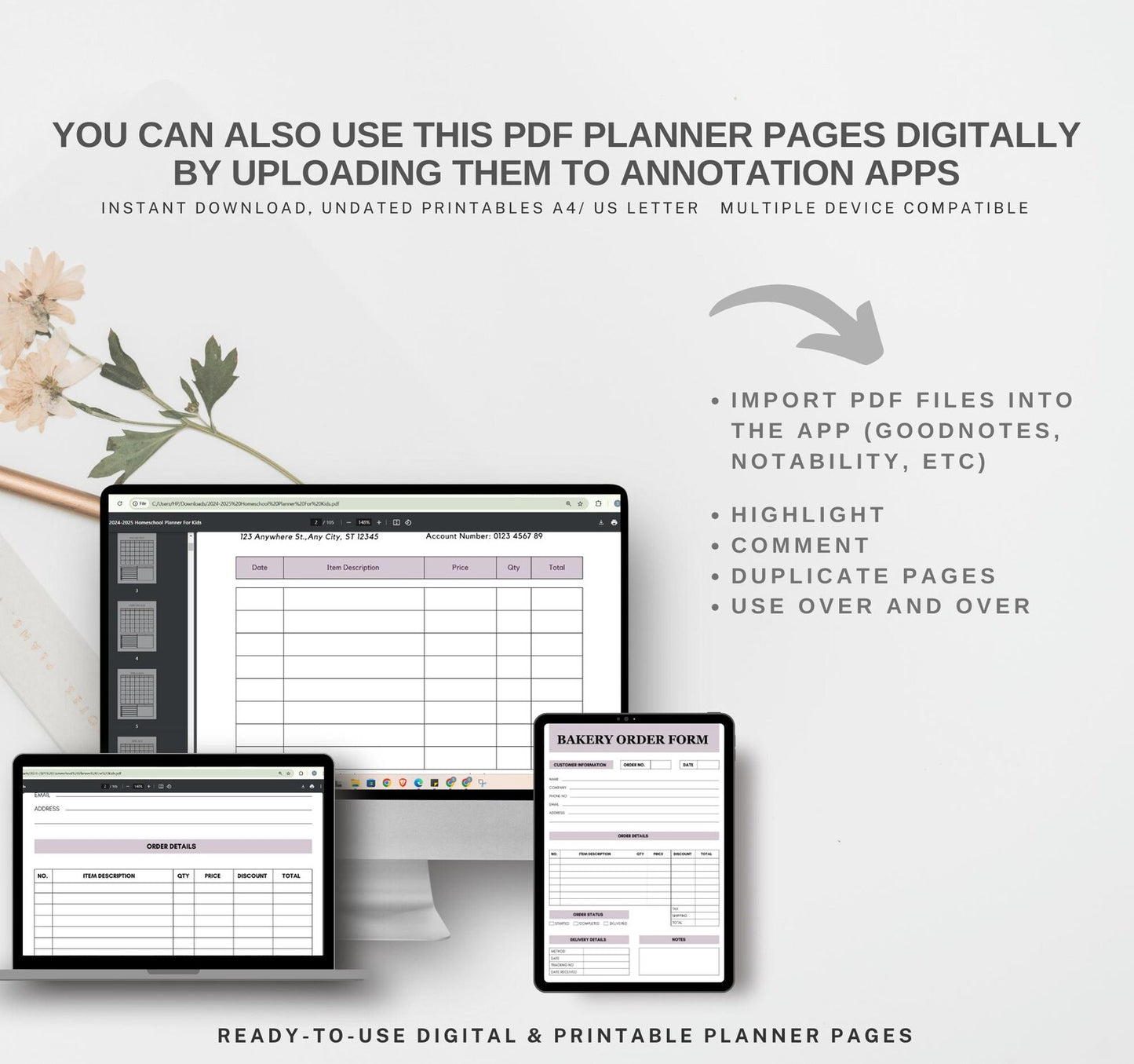 Bakery Order Forms and invoice Templates