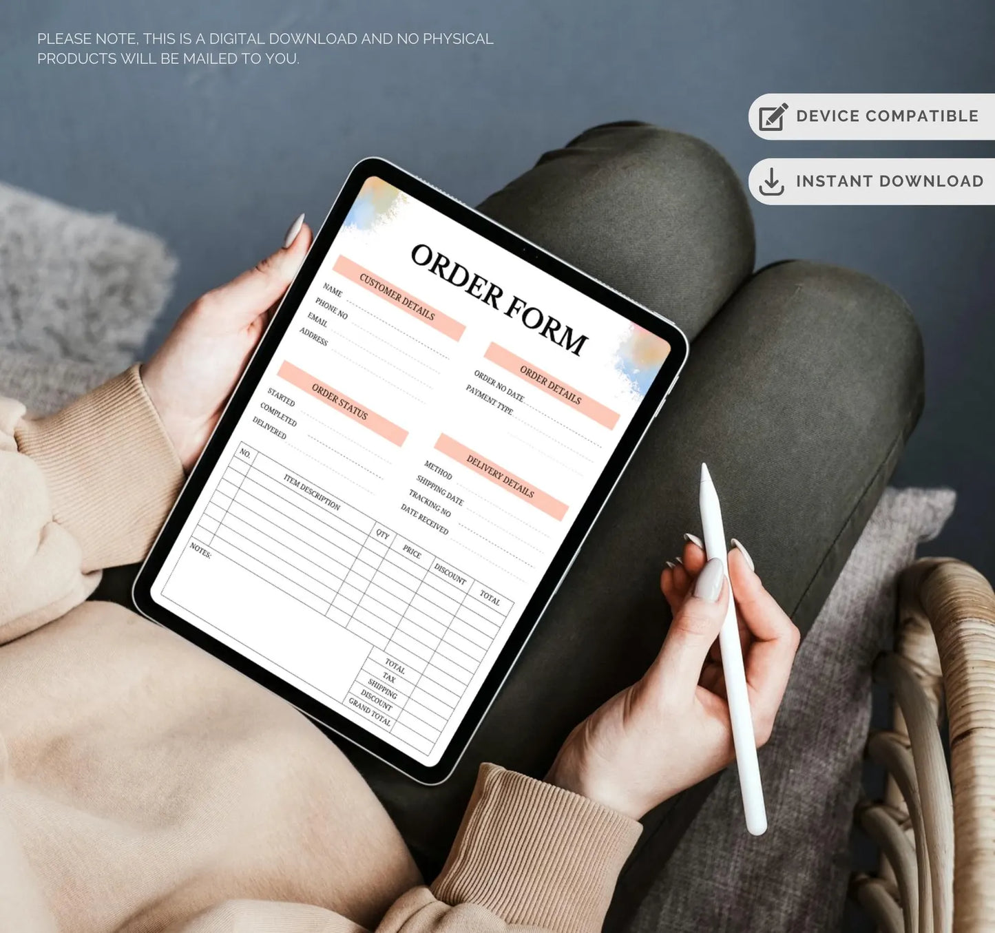 Beige Order form and Invoice Templates