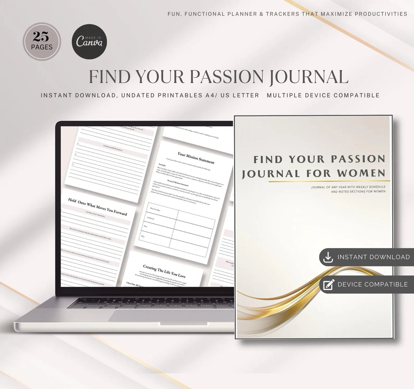 PLR Minimalist Passion Planner for Women