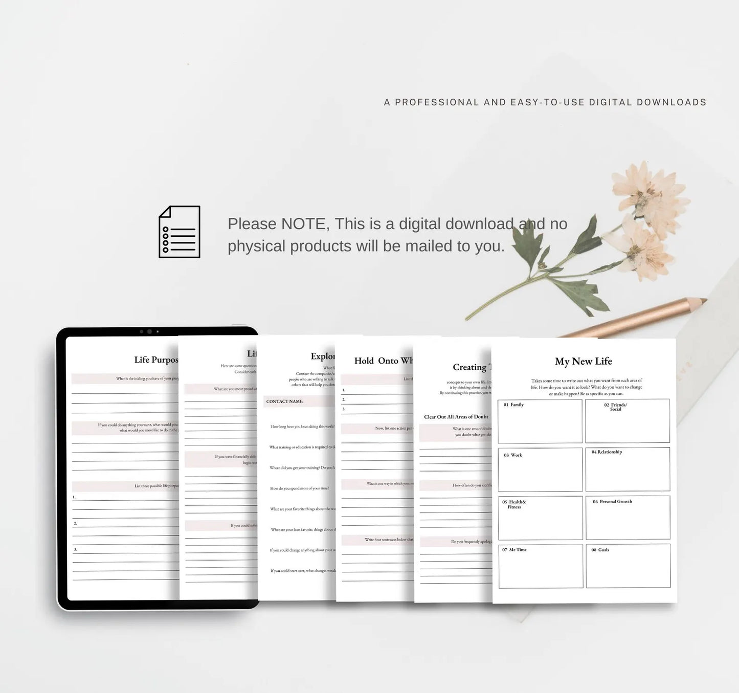 PLR Minimalist Passion Planner for Women