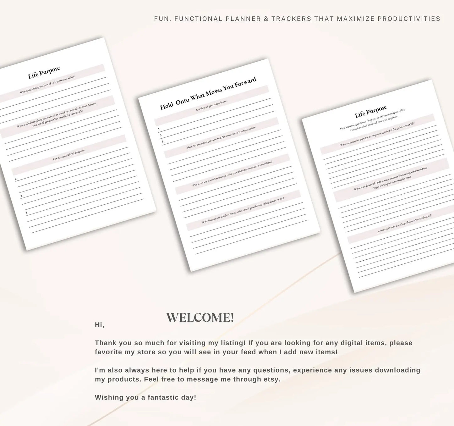 PLR Minimalist Passion Planner for Women