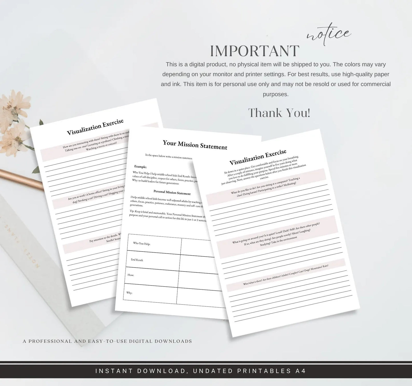 PLR Minimalist Passion Planner for Women