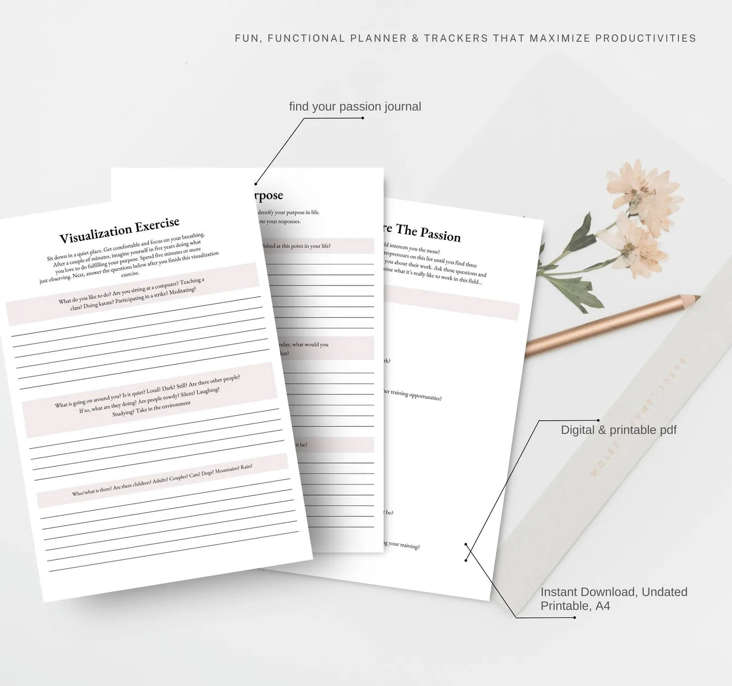 PLR Minimalist Passion Planner for Women