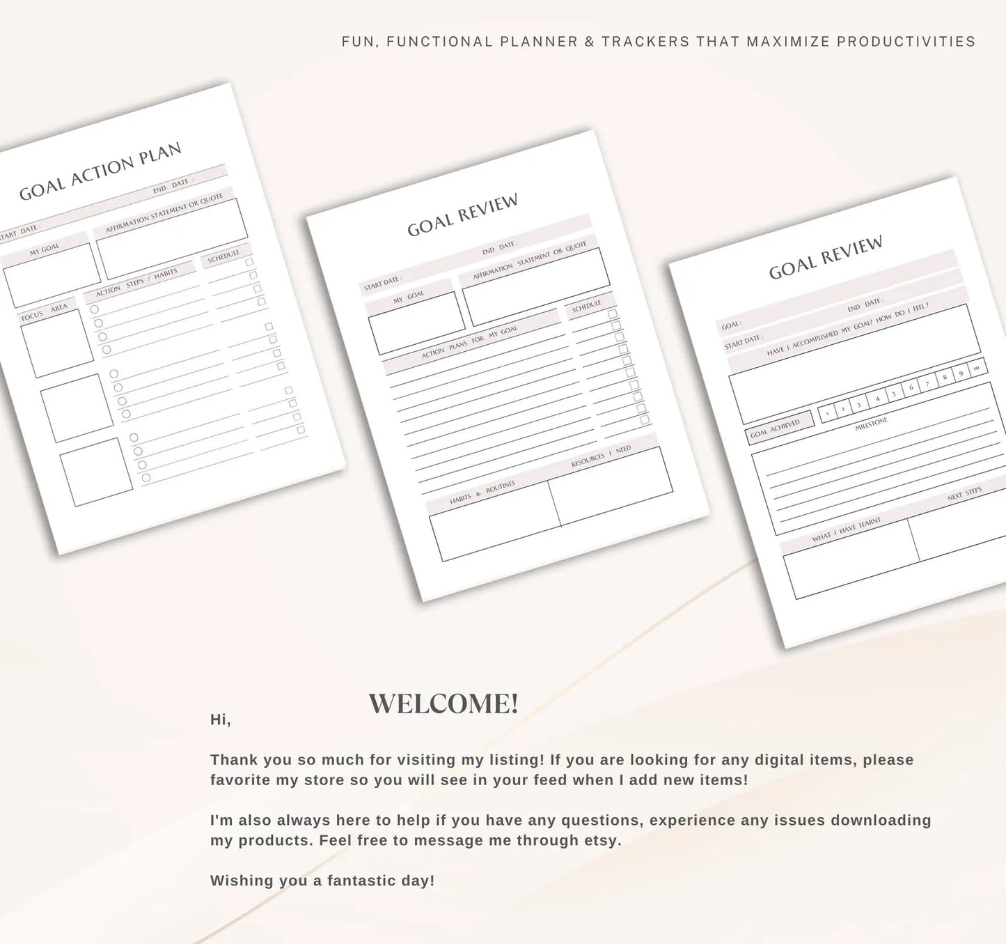 PLR Personal Development Planner for Women