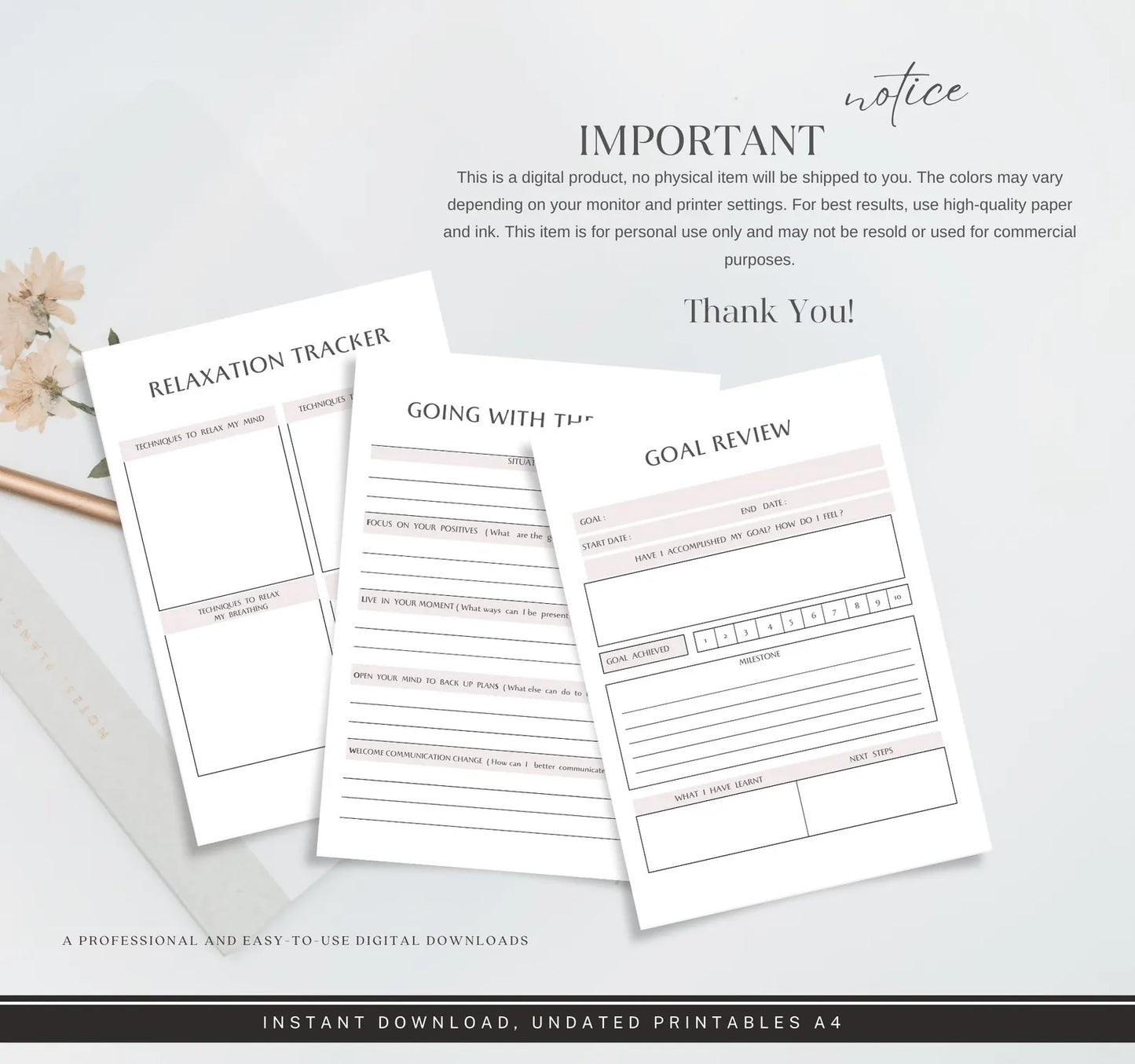 PLR Personal Development Planner for Women