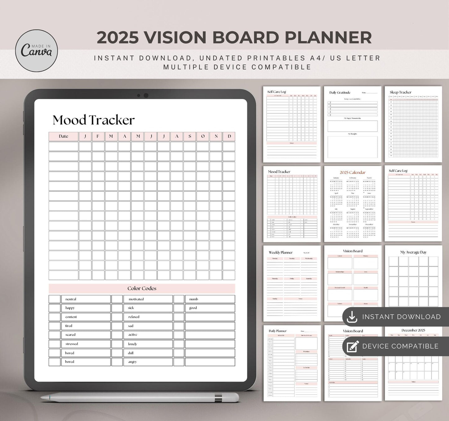 Printable Vision Board Planner