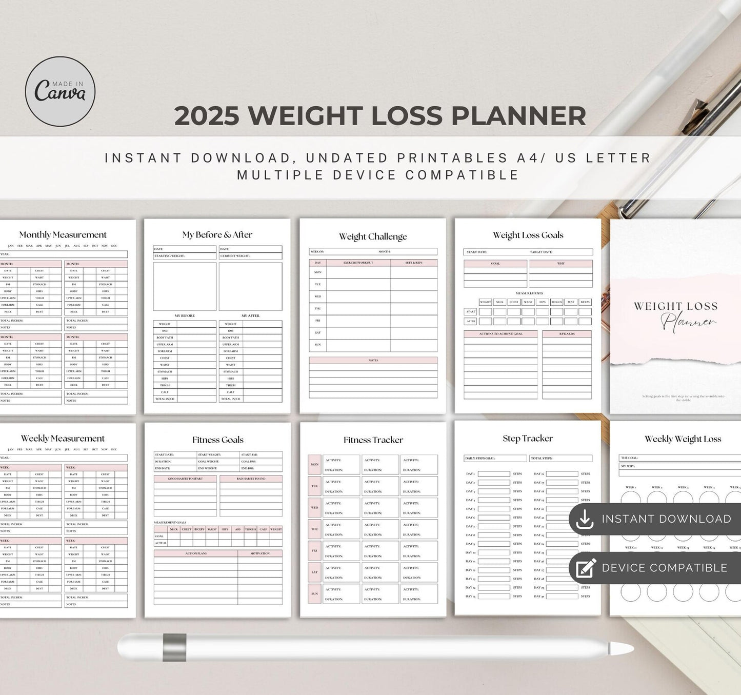 Printable Weight Loss Planner
