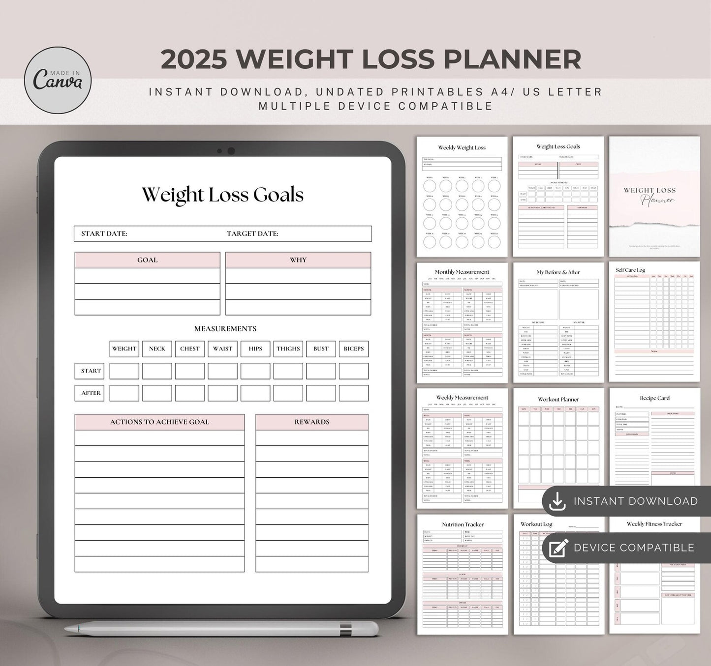 Printable Weight Loss Planner
