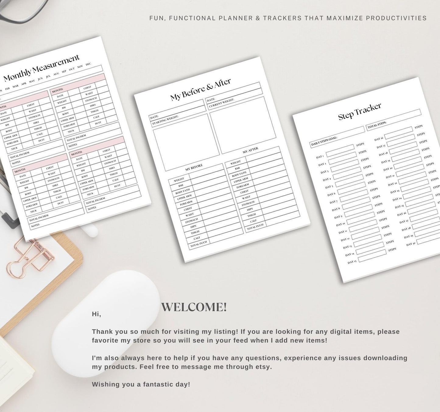 Printable Weight Loss Planner