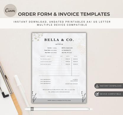 Order form and Invoice Templates