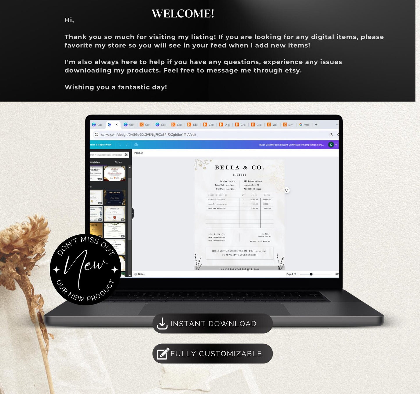 Order form and Invoice Templates