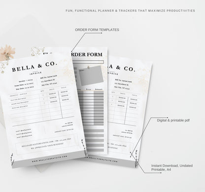 Order form and Invoice Templates